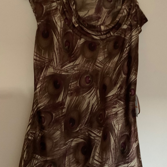 NWT Anne Klein Beauregard Peacock Print Blouse Top - Picture 2 of 9